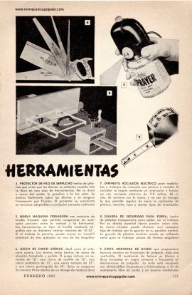 Conozca Sus Herramientas - Febrero 1953
