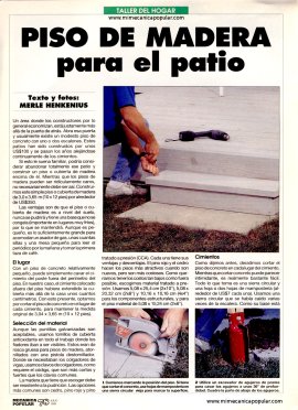 PISO DE MADERA para el patio - Julio 1993