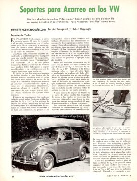 Soportes para Acarreo en los VW - Noviembre 1966