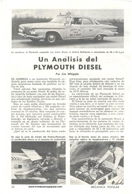 Un Análisis del Plymouth Diesel -Diciembre 1961