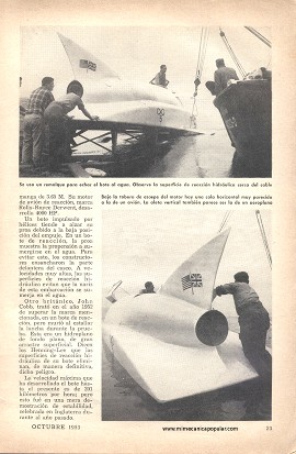 Rápido Bote con Motor de Reacción - Octubre 1953