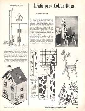 Casa de muñecas y Jirafa para colgar ropa - Diciembre 1966