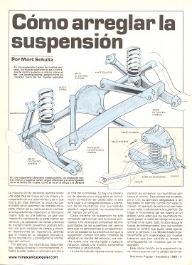 Cómo arreglar la suspensión -Noviembre 1980