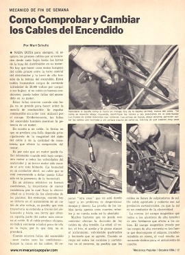 Como comprobar y cambiar los cables del encendido-bujías - Octubre 1974