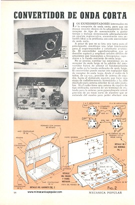 Convertidor de onda corta para receptor de onda larga - Agosto 1954