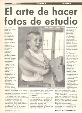 Fotografía: El arte de hacer fotos de estudio - Octubre 1990