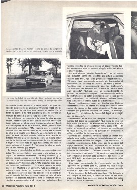 Informe de los dueños: Ford Capri 1970 - Julio 1971
