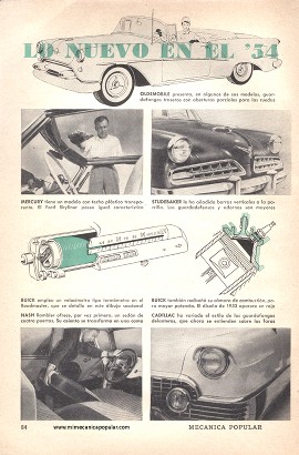 Lo nuevo en autos del 54 - Abril 1954