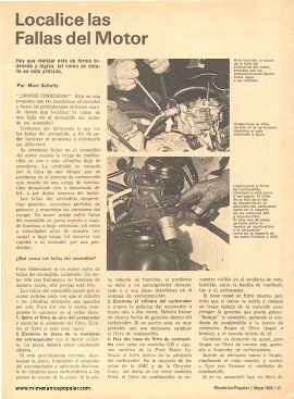 Localice las Fallas del Motor -Mayo 1976
