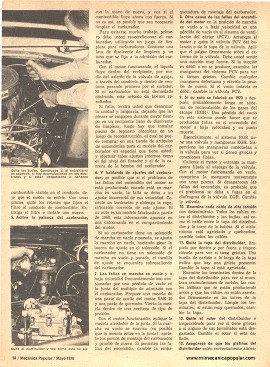 Localice las Fallas del Motor -Mayo 1976