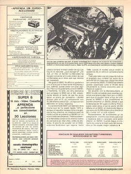 Manejando el Mercedes Benz con turboalimentador - Febrero 1982