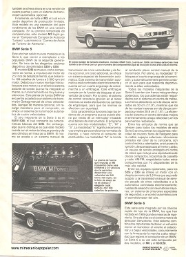 Modelos BMW 1989 - Abril 1989