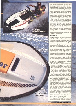 Prueba comparativa: Motonetas de agua - Julio 1990