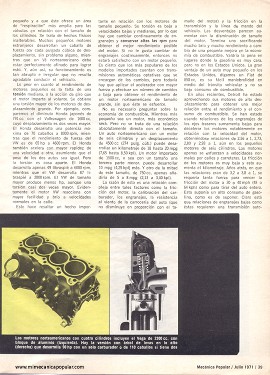 Los pequeños motores de 4 cilindros - Julio 1971