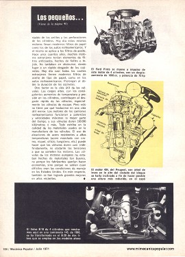 Los pequeños motores de 4 cilindros - Julio 1971