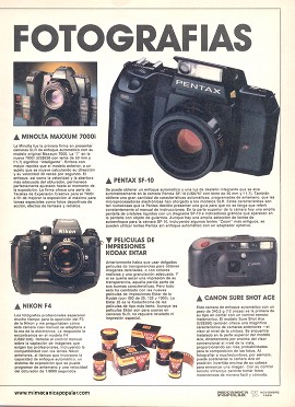 Nuevo para el fotógrafo - Noviembre 1989