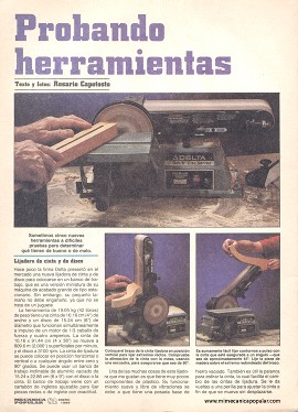 Probando herramientas - Enero 1989