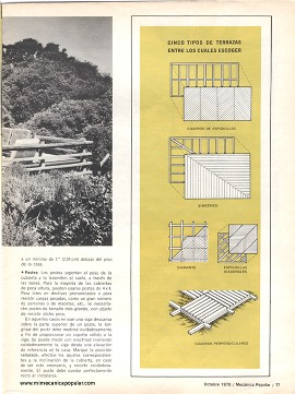 Haga una terraza descubierta para su casa - Octubre 1970