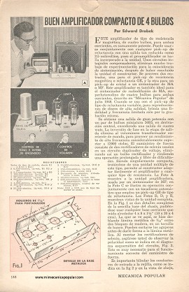Amplificador Compacto de 4 Bulbos C.A.-C.C. - Enero 1949