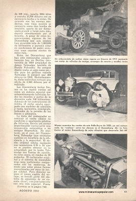 Autos Clásicos Restaurados - Agosto 1952