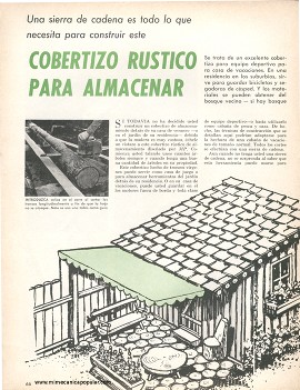 Cobertizo rústico para almacenar - Agosto 1966