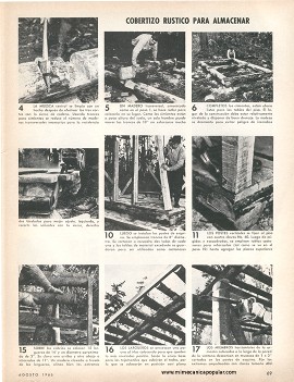 Cobertizo rústico para almacenar - Agosto 1966