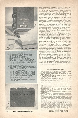 Diminuto Radio de CA-CC - Octubre 1952