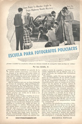 Escuela para Fotógrafos Policiacos - Octubre 1953