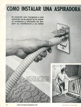 Cómo instalar una aspiradora de tipo integrante - Diciembre 1967