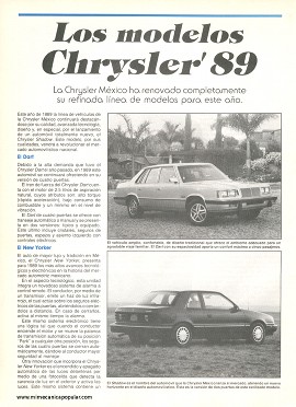 Los modelos Chrysler 89 - Enero 1989