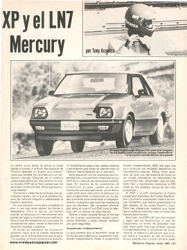Manejando el Ford EXP y el LN7 Mercury - Junio 1981