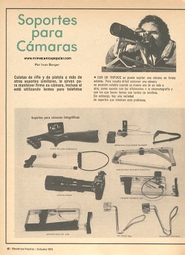 Soportes para Cámaras - Octubre 1974