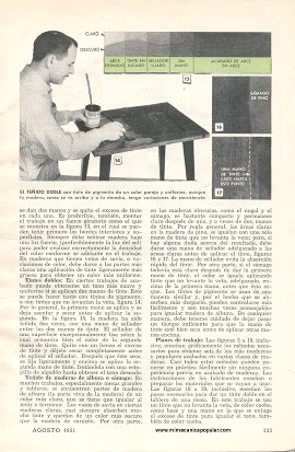 Teñido de maderas con brocha o atomizador - Agosto 1951