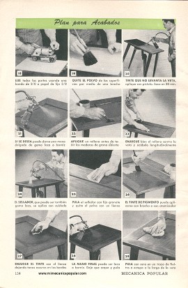 Teñido de maderas con brocha o atomizador - Agosto 1951