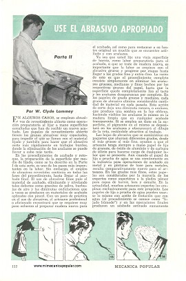 Use el Abrasivo-Lija Apropiado - Parte II - Julio 1950