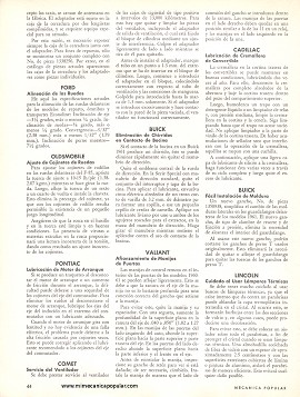 Lo que Aconsejan las fabricas de Autos - Febrero 1962
