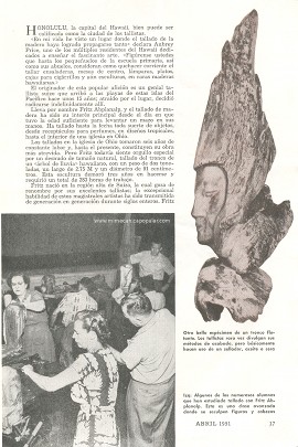 El Arte del Tallado de Madera - Abril 1951