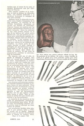El Arte del Tallado de Madera - Abril 1951