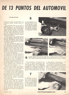 Comprobación de 13 puntos del automóvil - Enero 1969