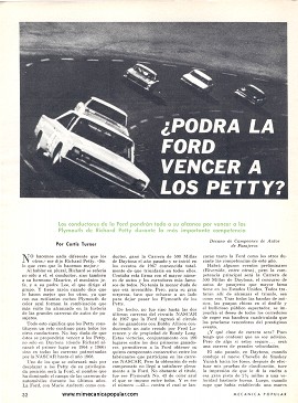 MP en las carreras - ¿Podrá la Ford vencer a los Petty? - Mayo 1968