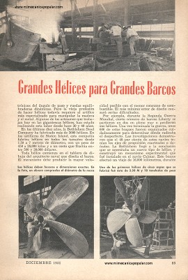 Grandes Hélices para Grandes Barcos - Diciembre 1951
