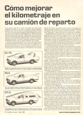Cómo mejorar el kilometraje en su camión de reparto-pickup - Mayo 1983