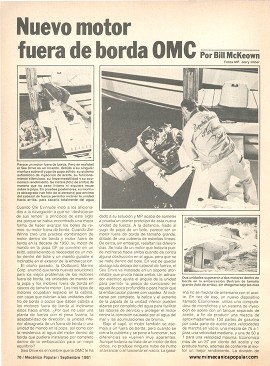 Navegación: Motor fuera de borda OMC - Septiembre 1981