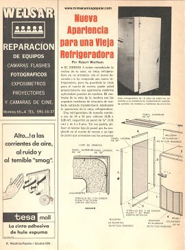 Nueva Apariencia para una Vieja Refrigeradora - Octubre 1974