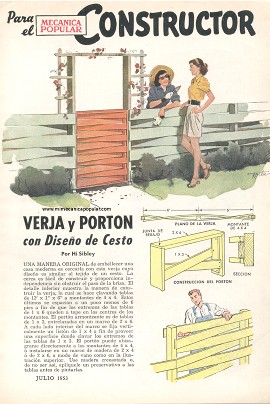 Verja y Portón con Diseño de Cesto - Julio 1953