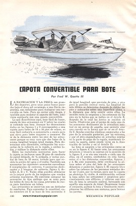 Capota Convertible Para Bote - Septiembre 1959