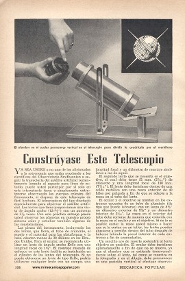 Constrúyase Este Telescopio - Octubre 1957