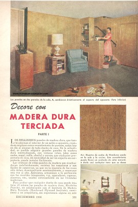 Decore con Madera Dura Terciada - Parte 1 - Diciembre 1956