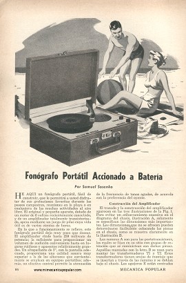 Fonógrafo Portátil Accionado a Batería - Octubre 1957