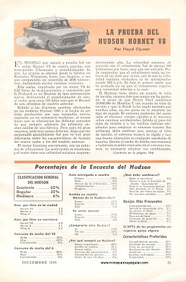 Informe de los dueños: Hudson Hornet V8 - Diciembre 1955
